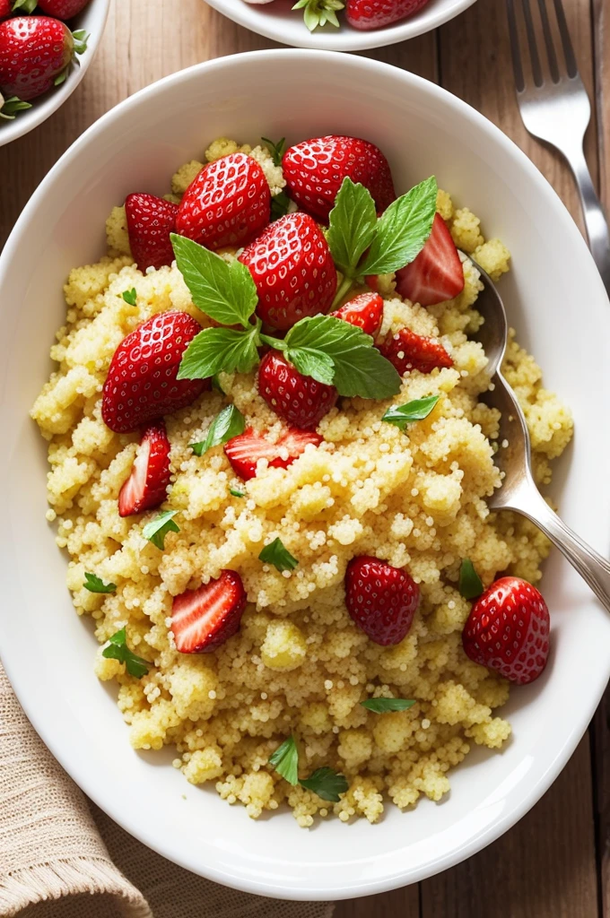 Create Couscous with Strawberries