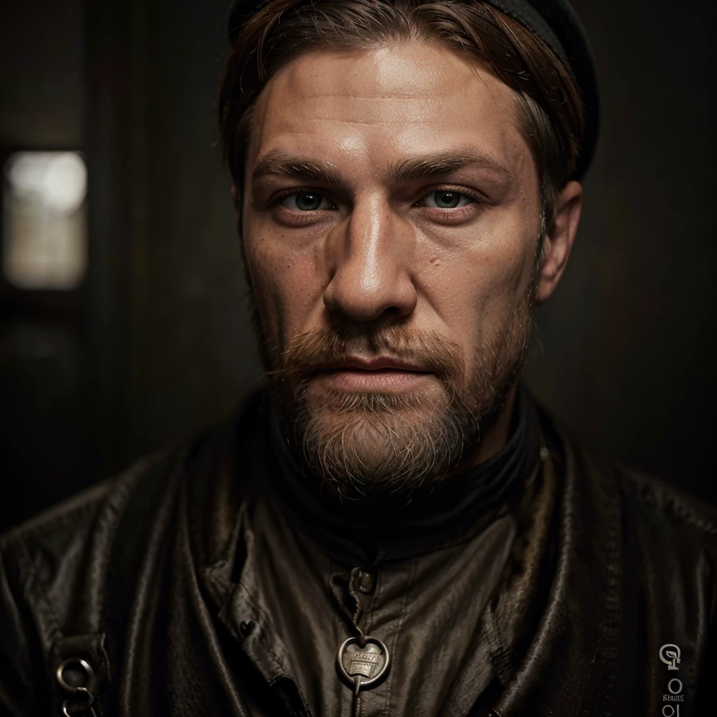 a portrait of an old coal conor mcgregor miner in 19th century, beautiful painting with highly detailed face by greg rutkowski and magali villanueve
