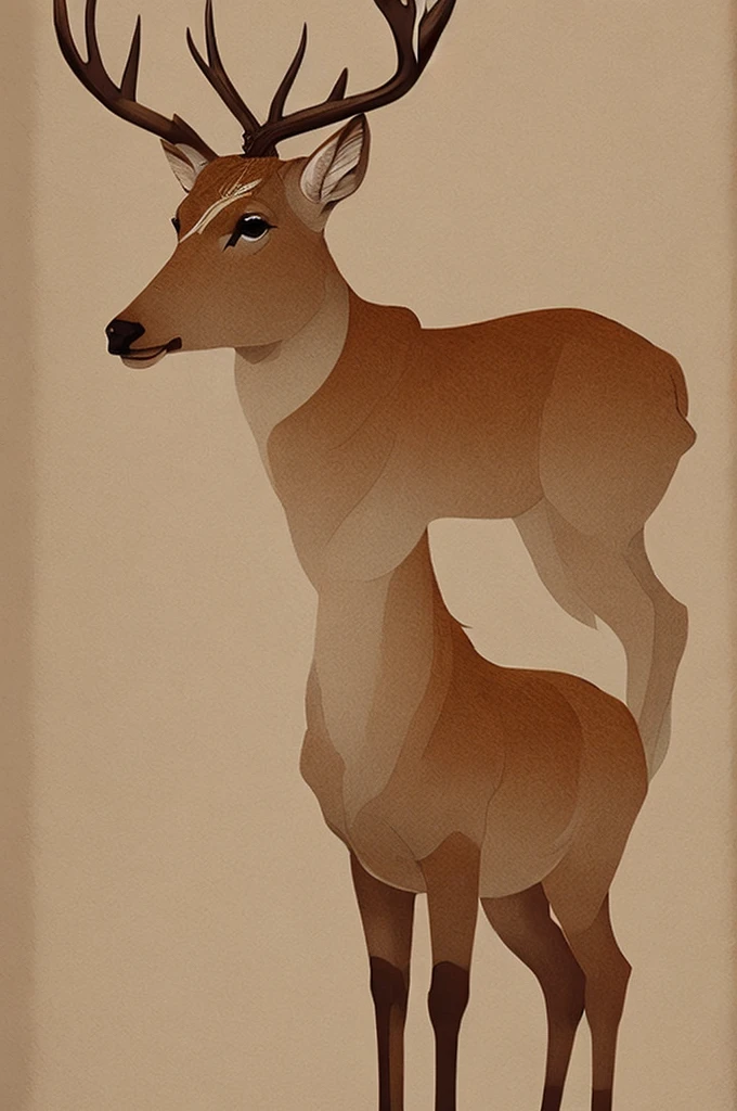 Katakana &References;To&References;、「deer」Create a character by combining the kanji characters. deerの顔をしたスーツを着た男性 profile