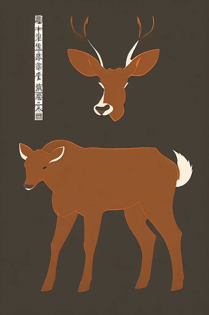 Katakana &References;To&References;、「deer」Create a character by combining the kanji characters. deerの顔をしたスーツを着た男性 profile