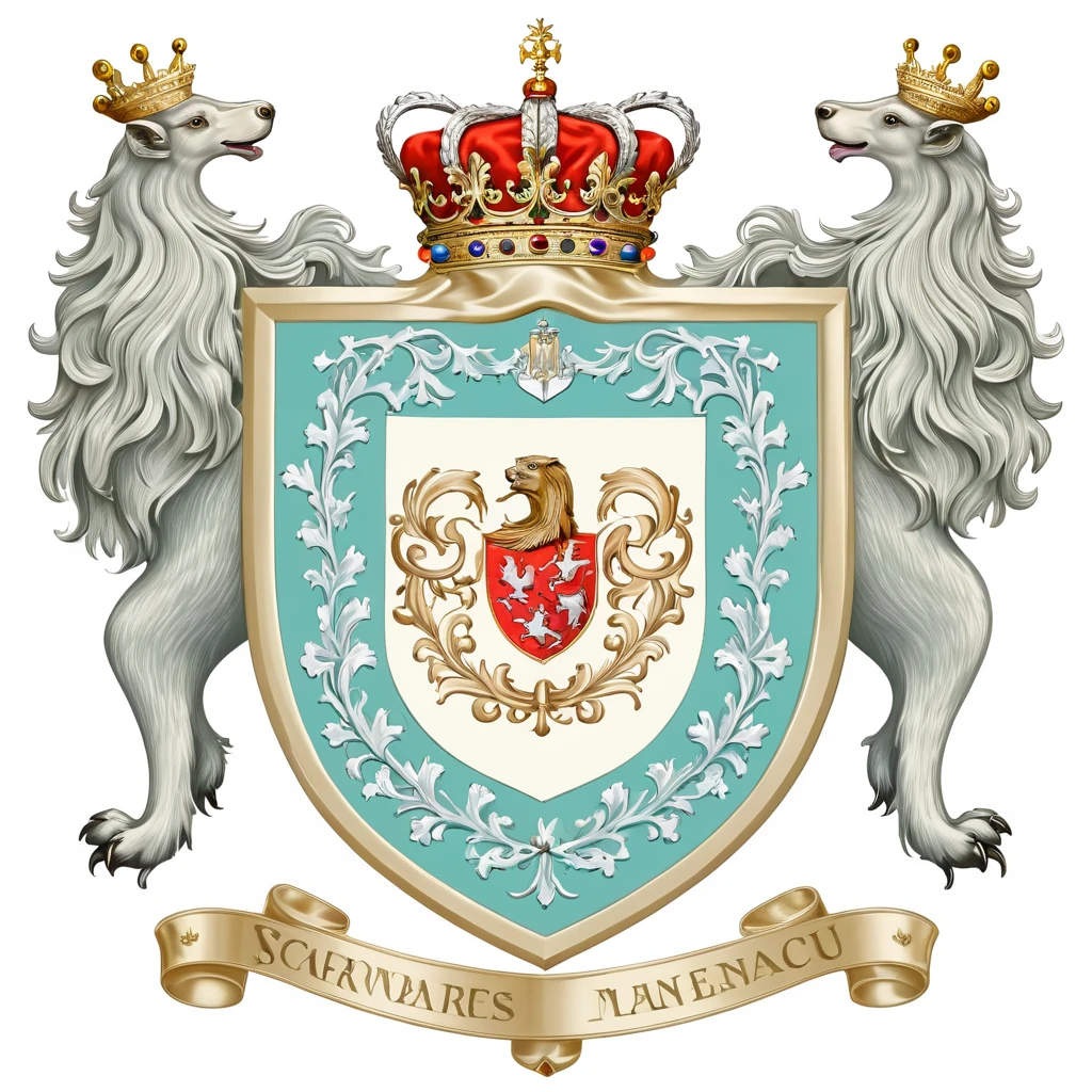 Moose coat of arms, Majestic and elegant, Rich configuration, pastel colour, No background, Best quality images.