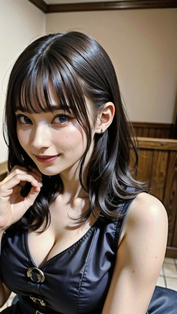 (high quality , Super detailed:1.2 ) , (Highly detailed beautiful face:1.4), ((Highest quality)), ((masterpiece)),smile ,beautiful woman, (be familiar with), perfect face、(8K, highest quality, masterpiece:1.2),(ultra high resolution:1.0),((Natural big breasts:1.2))