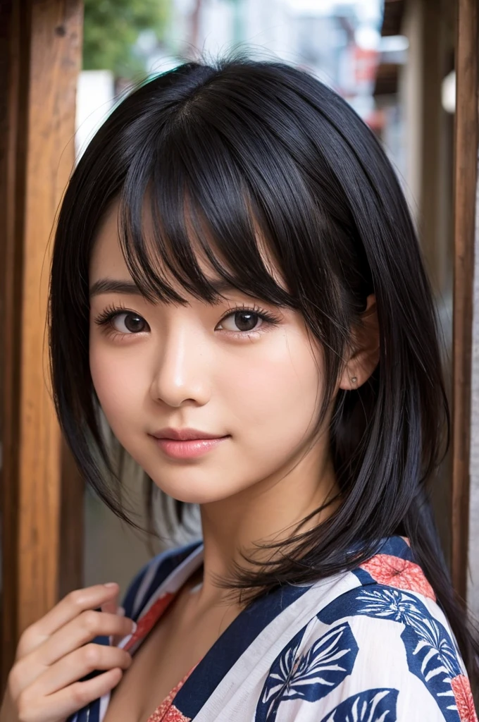 hostel、yukata、Black Hair、Beauty、tits、
