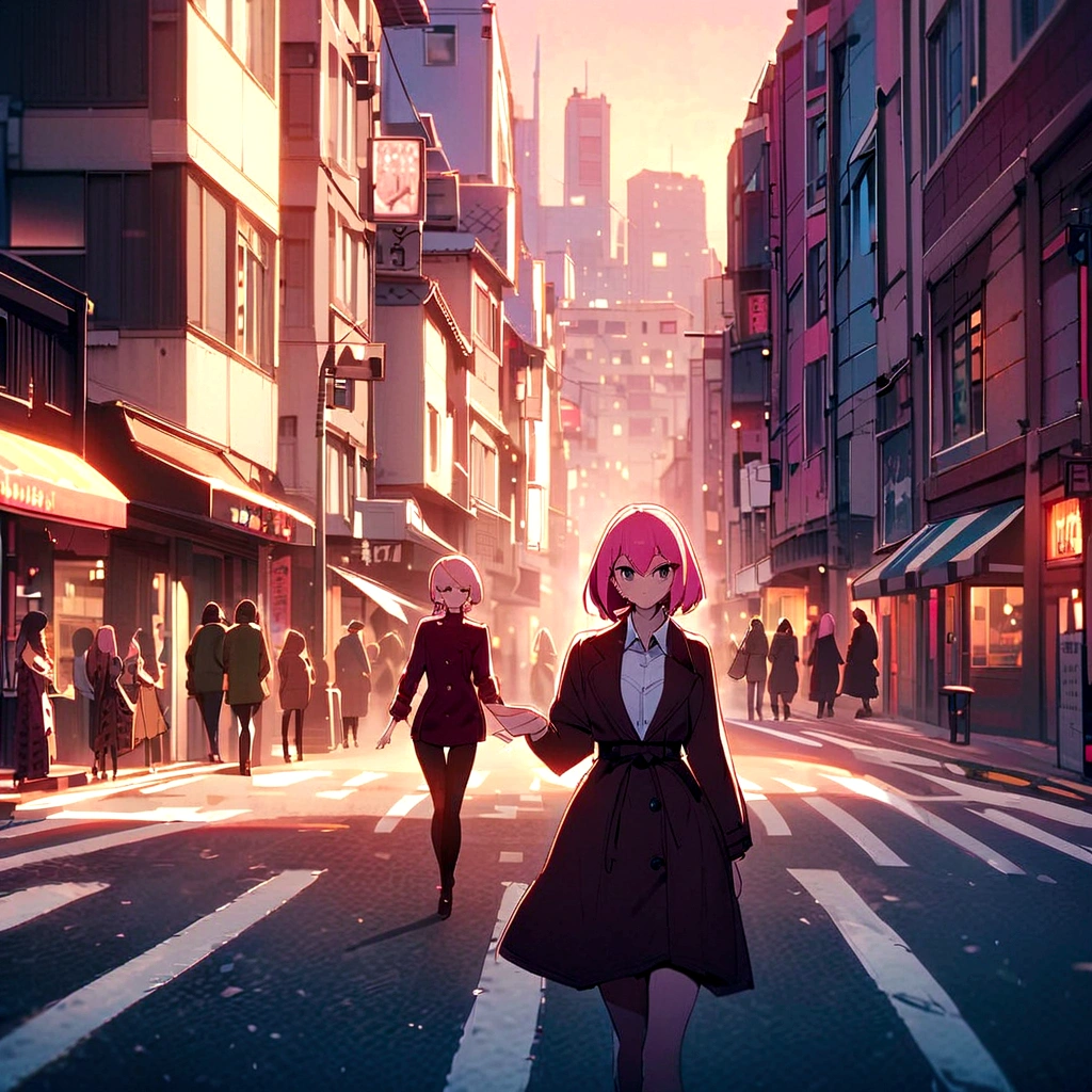 In town、Prostitute、Brothel、Beckoningする、evening、Pink haired woman、pedestrian traffic、barker、Beckoning、、barker、Beckoning、、barker、Beckoning、