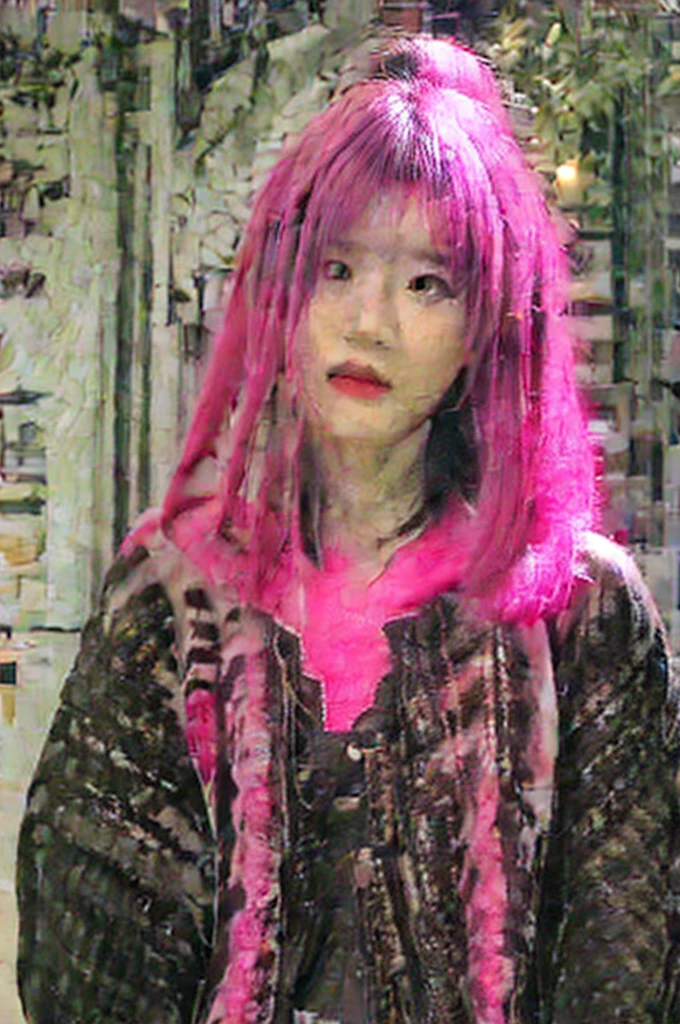 ((Highest quality)), ((masterpiece)), (detailed), One girl,Hair pink color,Time: Night