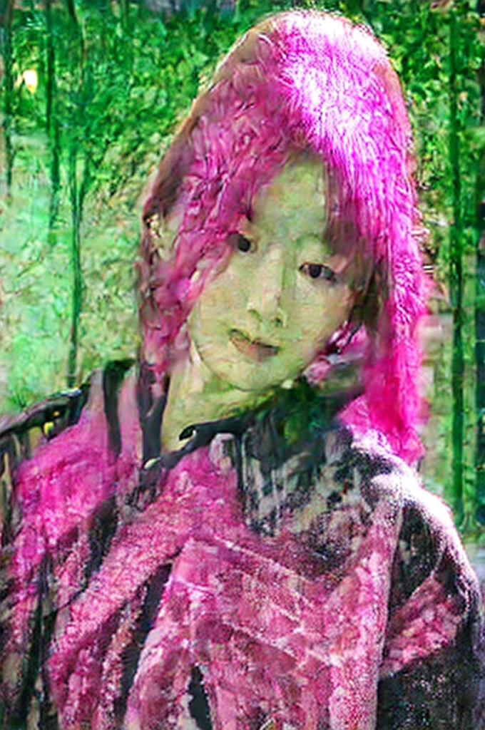((Highest quality)), ((masterpiece)), (detailed), One girl,Hair pink color,Time: Night