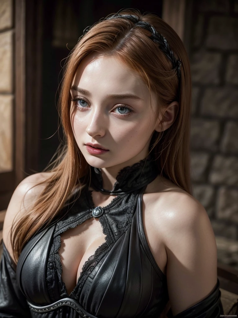 Face of Sophie Turner, Sansa Stark played by Sophie Turner, the de facto Lady of the Eyrie, is a 13-year-old mature queen with a stunning,Face of Sophie Turner, Sansa Stark played by Sophie Turner, the de facto Lady of the Eyrie, is a 40-year-old mature queen with a stunning, alluring appearance. Full Face, pierced eyes, reddish lips, upper body shot, erotic Mediaeval costumes, game of thrones costumes, She wears a Game of Thrones-inspired costume and has a deep cleavage, a perfect thick body, and a perfect thick figure. The photograph captures her in a close-up, with her skin texture and facial features being ultra-realistic and realistic. alluring appearance. Full Face, pierced eyes, reddish lips, upper body shot, erotic Mediaeval costumes, game of thrones costumes, She wears a Game of Thrones-inspired costume and has a deep cleavage, a perfect thick body, and a perfect thick figure. The photograph captures her in a close-up, with her skin texture and facial features being ultra-realistic and realistic.