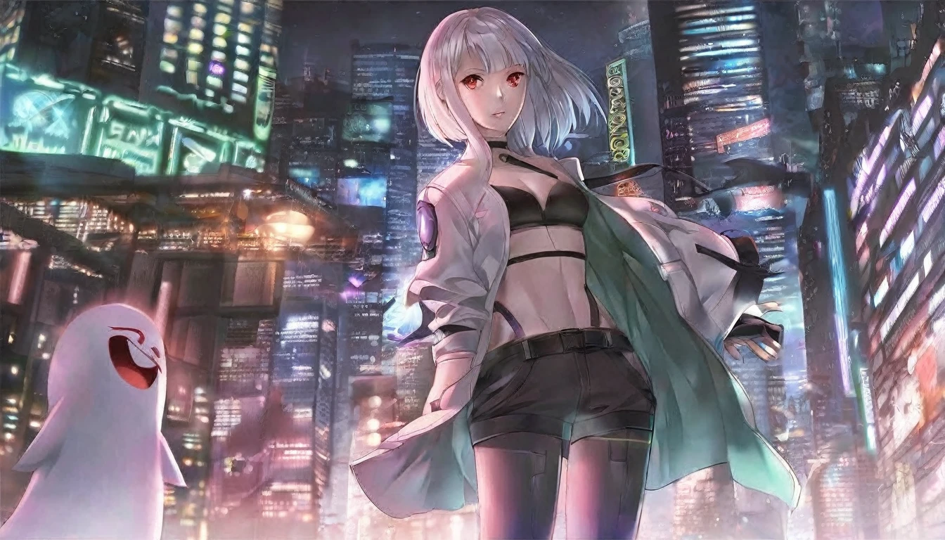 One Woman、open clothes,,　Ghost in the Shell Wind、City of night、cyber punk