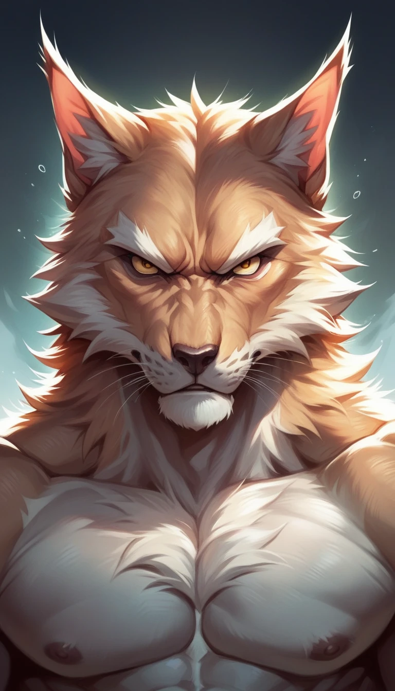Create an ultra-detailed, hyperrealistic, high-quality image of a muscular monkey. The monkey should be depicted with a furious expression on its face, captured in close-up. Emphasize the intricate details of its muscles, fur texture, and facial features. The lighting should be dramatic, with sharp contrasts to highlight the definition of the muscles and the intensity of its expression.