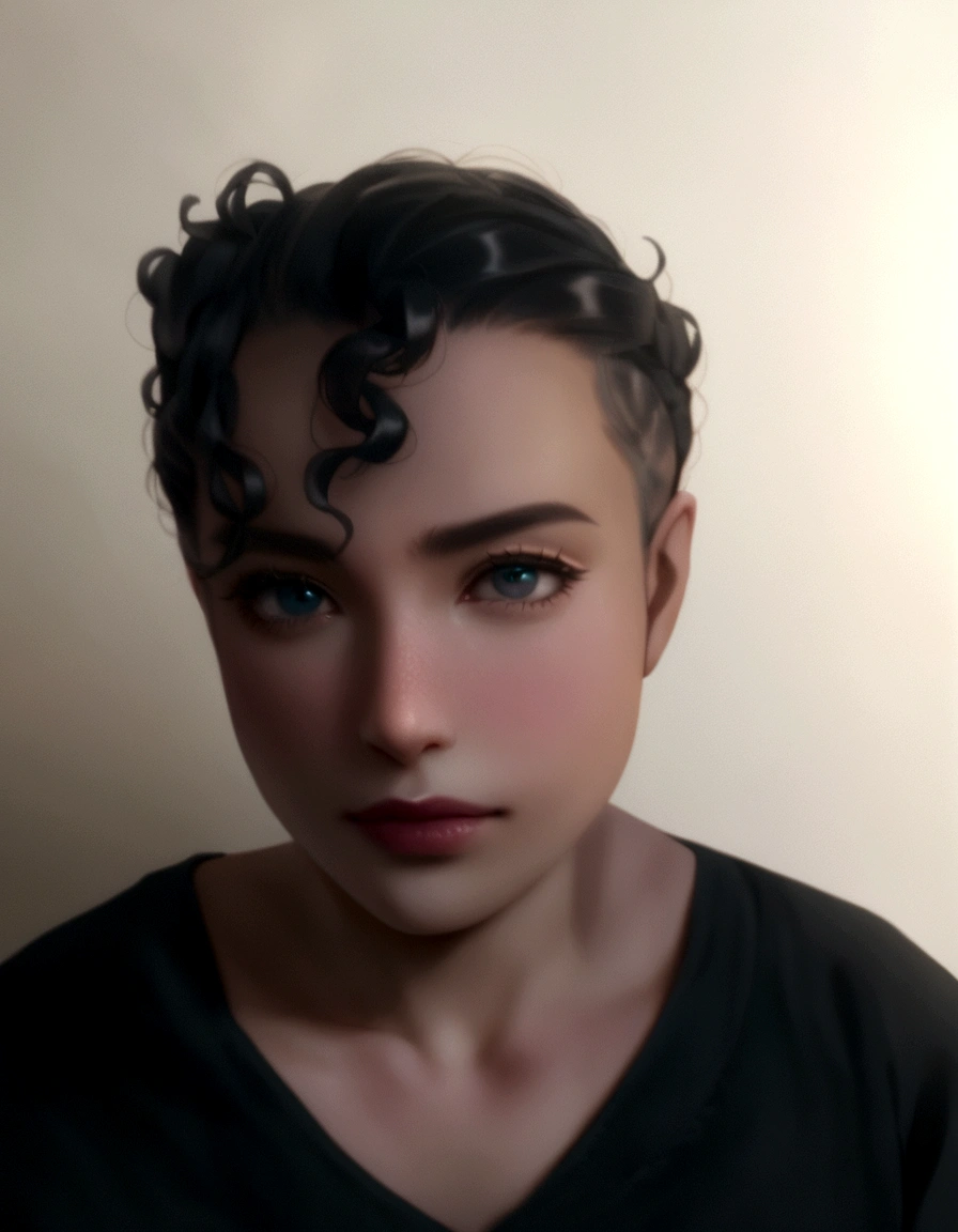 Change hair to curly silver color