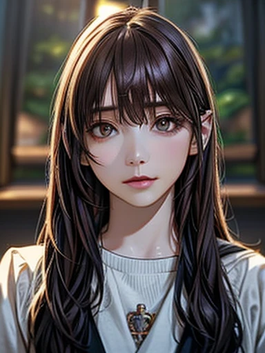 ((Highest quality)),(超High resolution),(Very detailed),(Detailed Description),((The best CG)),(masterpiece),Ultra-detailed art、(Highest quality、8K、32k、masterpiece)、(Realistic)、(Realistic:1.2)、(High resolution)、Very detailed、Very beautiful face and eyes、1 female、((Narrow eyes、Droopy eyes:1.4、fine grain))、Tight waist、Delicate body、(Highest quality、Attention to detail、Rich skin detail)、(Highest quality、8K、Oil paint:1.2)、Very detailed、(Realistic、Realistic:1.37)、Bright colors