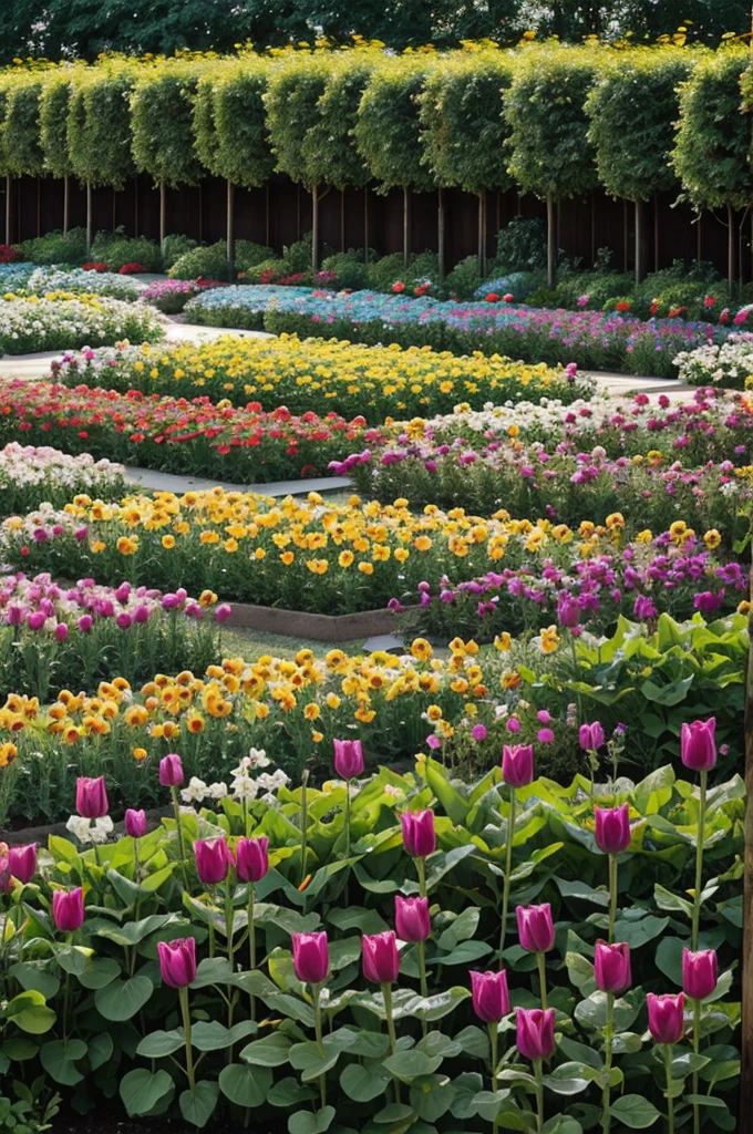 black flower garden
