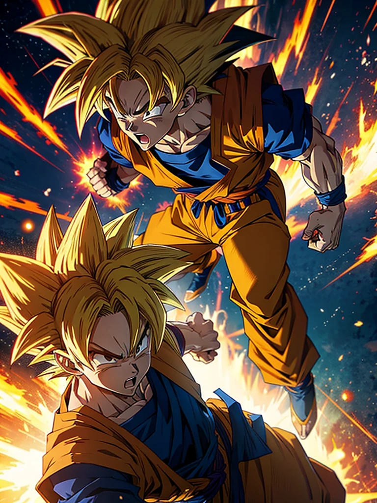 Goku seriously, super saiyan.