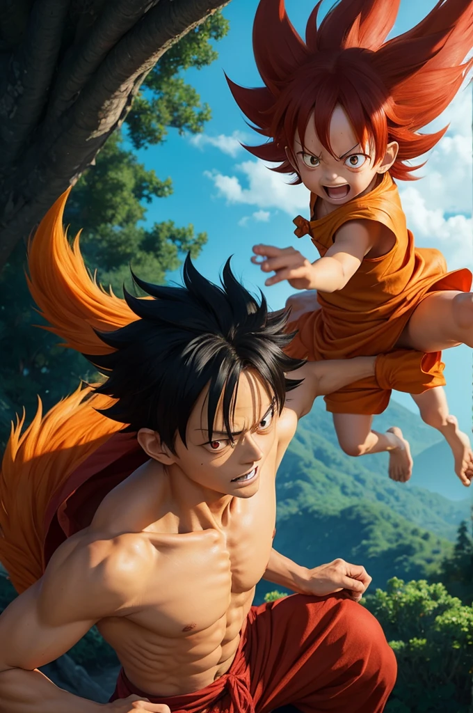Luffy with Kurama&#39;s cloak phase 1