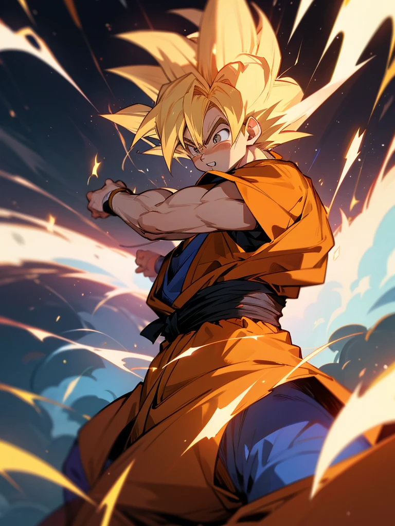 Goku seriously, super saiyan.