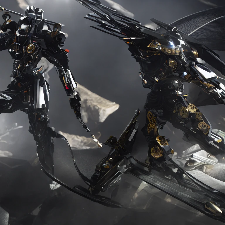 A vibrant and detailed portrait art of character in Endless Space 2 videogame. In the foreground, figure of mech-warriors are depicted in full height. These are humanoid creatures with a humanoid physique, but with a very bizarre, almost alien appearance of their clothes. They have complex cybernetic masks - the skulls of shark -like creatures without tusks inlaid by train of wires and microcircuits, lifted into a bundle up the braids of chic very long hair. Their bodies are completely dressed in whitish armor, casting the bones of oil covered with oil. The hem and folds of clothes have smooth streamlined forms, as if cast from one piece, with intricate curved lines and symbols. On the neck on the chain there are complex mini-mechanism from enclosed sand clocks in a gyroscope.