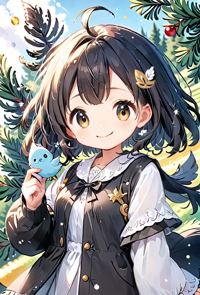 of pine-chan、cute、black Jack、Wide-open eyes、24K.Ultra delicate、of pine、particle、feather、Smile