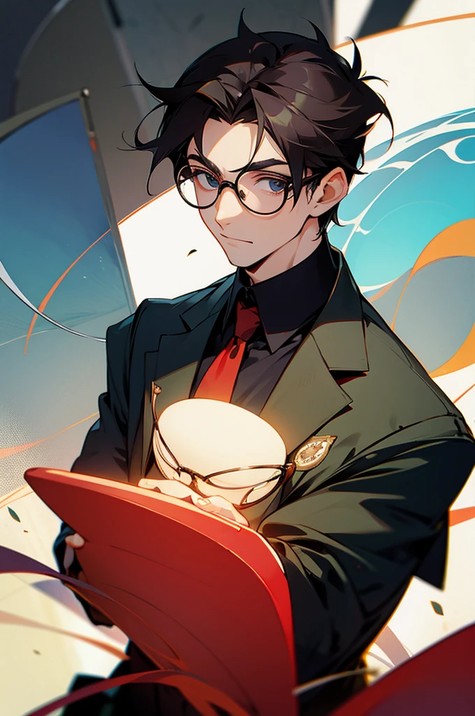 Guy with round glasses