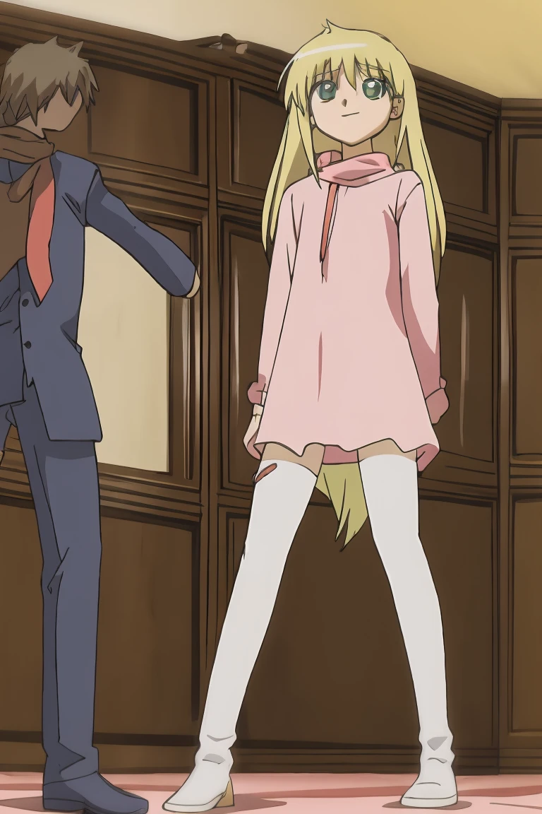Sanzein nagi posing naked in front of the mirror in her room.