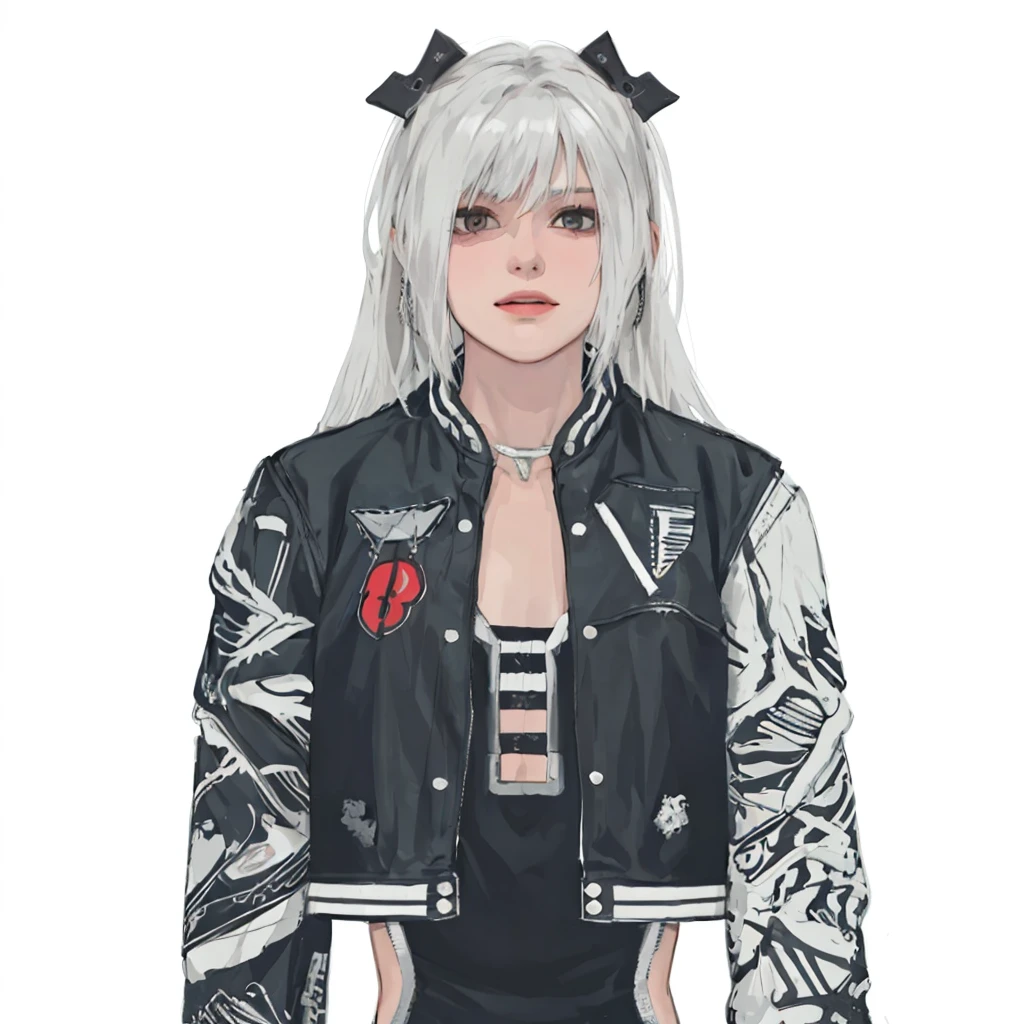 (masterpiece:1.2, best quality), (1girl, solo, upper body:1.2),happy face,Hair: buzz cut,Clothing: oversized, distressed denim jacket with patches and pins, paired with black skinny jeans and combat boots, Hanging out in an underground music venue or street art exhibit