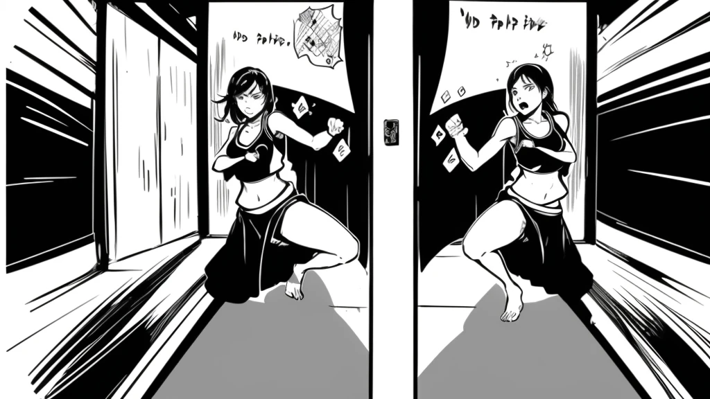 Story of two girls fighting in a class , girl , angry face , punch , kick