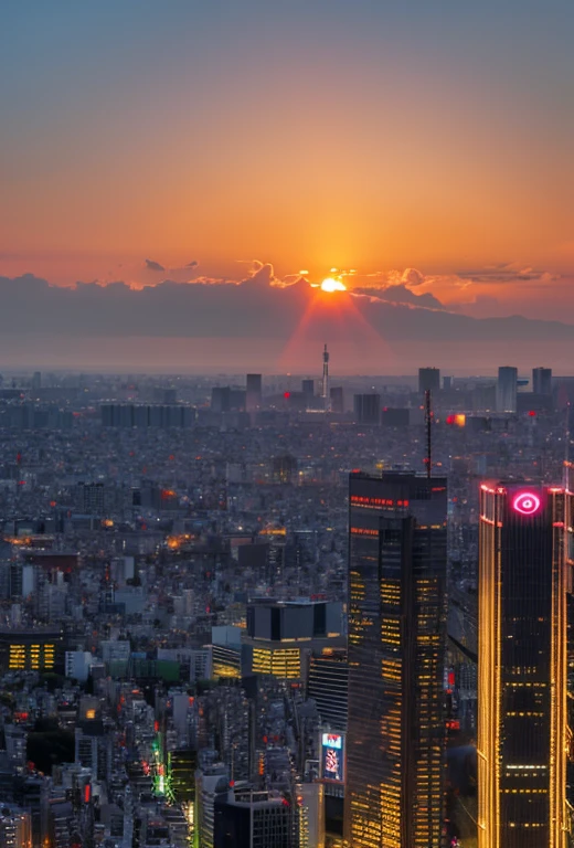 Sunset Tokyo landscape