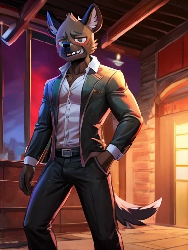 Haida from aggratzuko haida muscular and big chest and big penis under his clothes and gay
