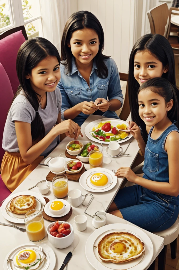 Breakfast with my sisters drawing 