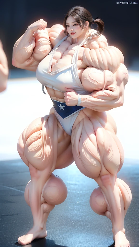 Highest quality、High resolution、Very detailed、Bright lighting、One girl、Full body photo、Black Hair、(((Short Hair)))、smile、(((Big Tits)))、(((比基尼)))、(((muscular)))、(((Hyper huge Muscle:1.2)))、(((Incredibly large muscles:1.2)))、(((Extremely large muscles:1.2)))、huge、(((Huge body)))、((Long legs))、(((very thick paws)))、(((Expanding Body)))、(((Huge body)))、(((An immeasurably large body:1.2)))、(((Very small face)))、(((Unusually developed super huge breasts:1.2)))、(((Super Heavy Muscle:1.2)))、Hyper Heavyweight Muscle