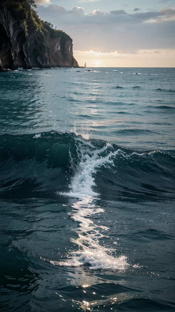 Sea opening in half, realisitic