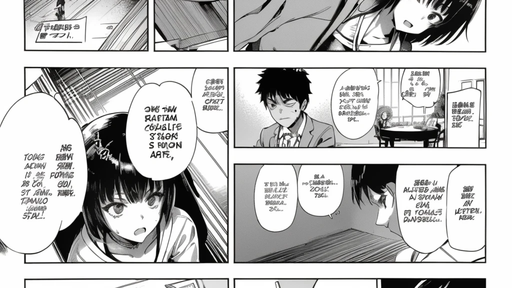 Manga page , girl killing school girls with a knife , brutal , blood , fight 
