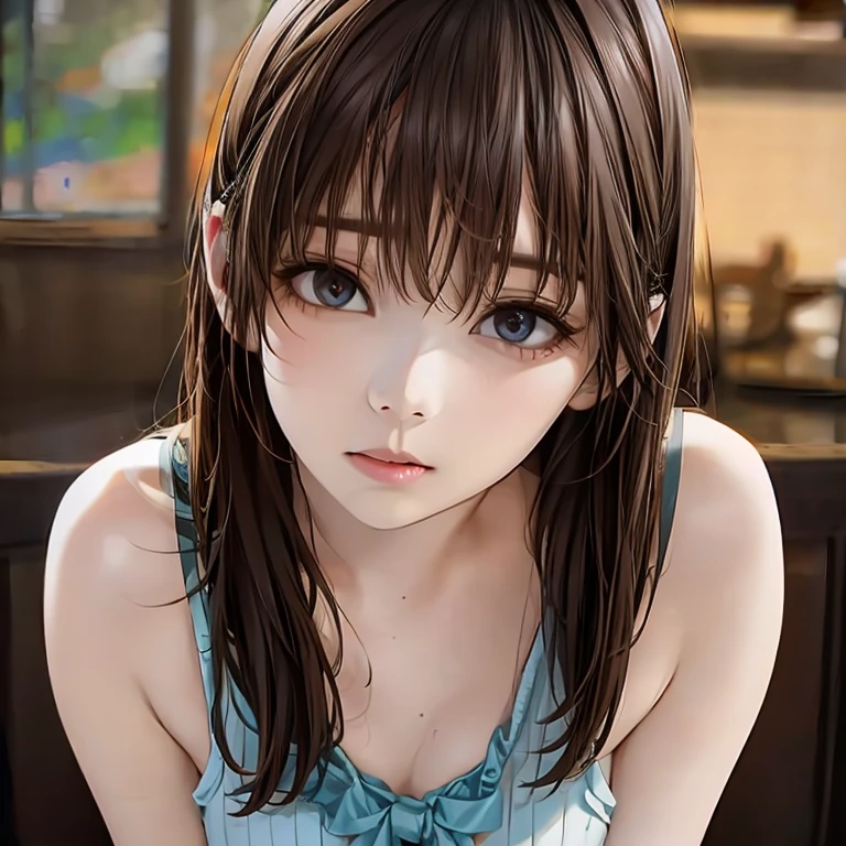 ((Highest quality)),(超High resolution),(Very detailed),(Detailed Description),((The best CG)),(masterpiece),Ultra-detailed art、(Highest quality、8K、32k、masterpiece)、(Realistic)、(Realistic:1.2)、(High resolution)、Very detailed、Very beautiful face and eyes、1 female、((Narrow eyes、Droopy eyes:1.4、fine grain))、Tight waist、Delicate body、(Highest quality、Attention to detail、Rich skin detail)、(Highest quality、8K、Oil paint:1.2)、Very detailed、(Realistic、Realistic:1.37)、Bright colors