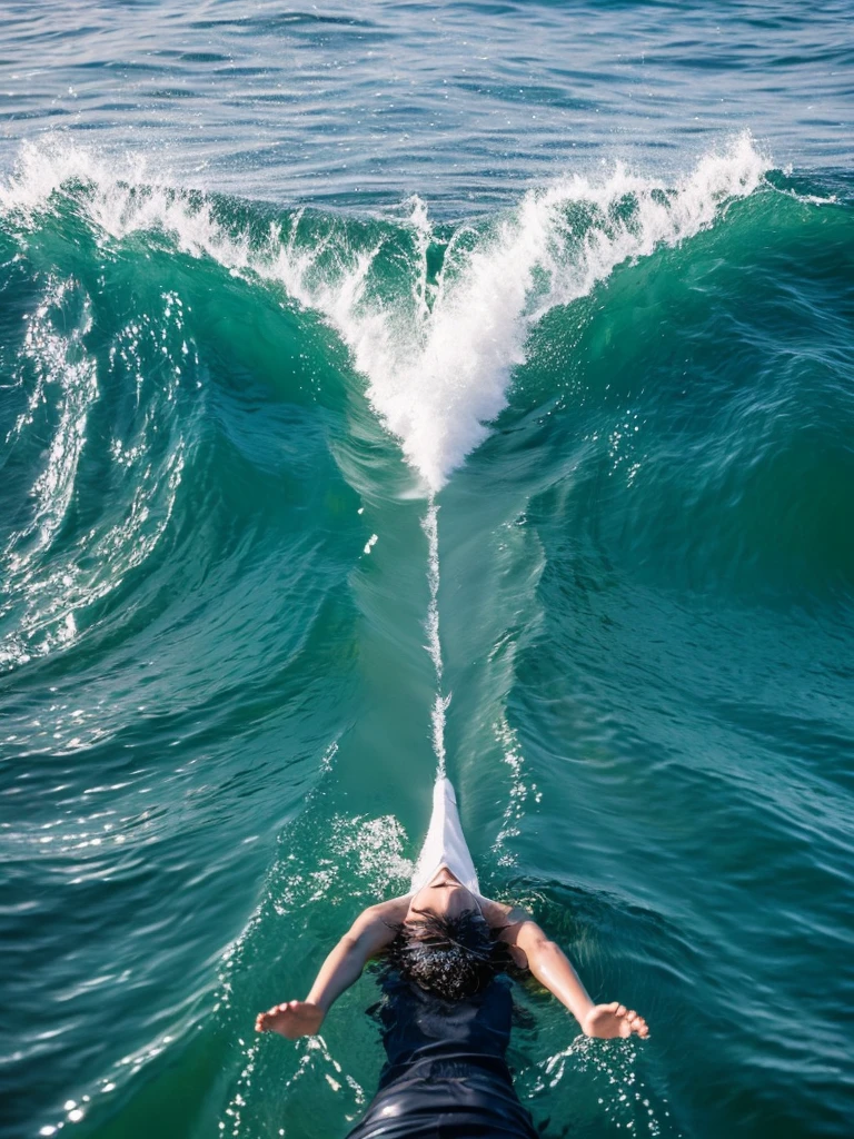 Sea splitting in half