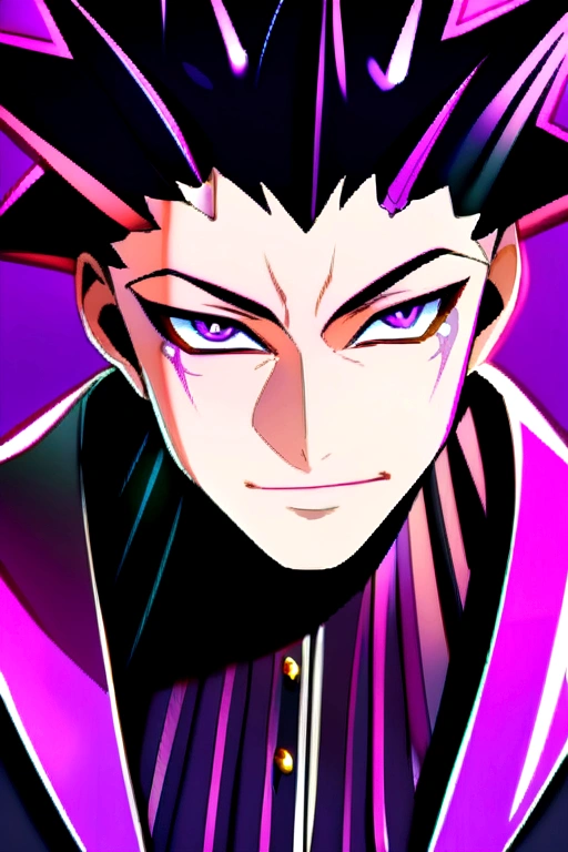 a man with no particular appearance was nothing to make fun of, I had wavy black-violet hair and dark purple eyes. My hair is not particularly spiky.