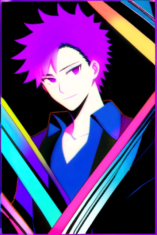 a man with no particular appearance was nothing to make fun of, I had wavy black-violet hair and dark purple eyes. My hair is not particularly spiky.