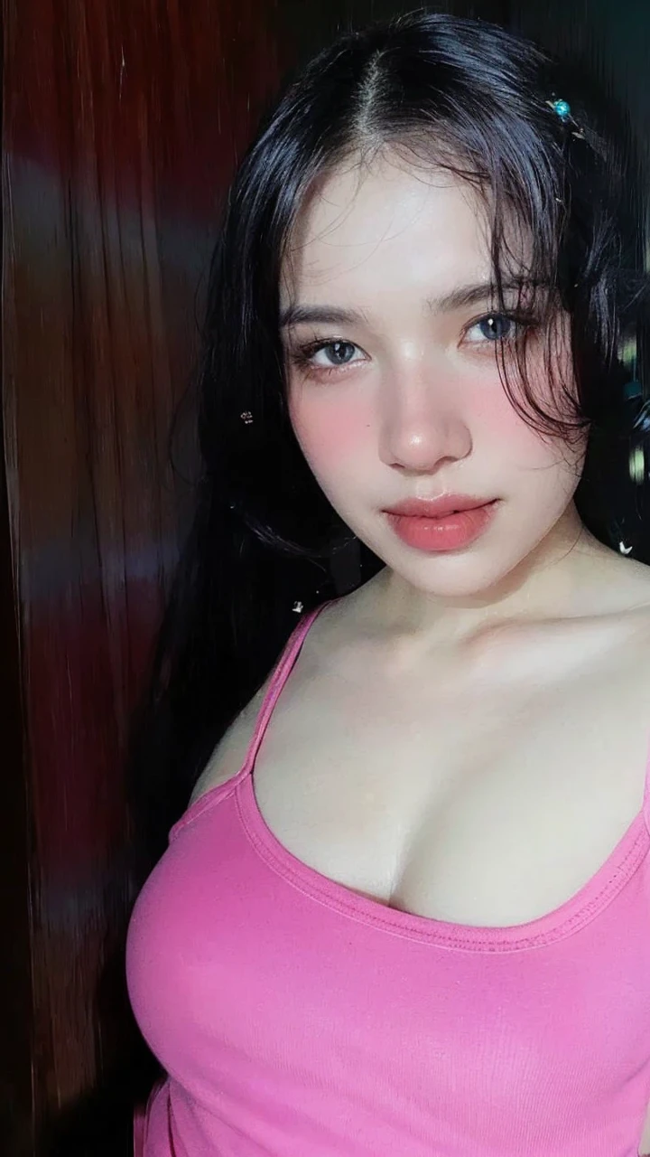 beautiful girl, bust, Bright red messy long hair, black eye shadow, (beach style wear:1.2), (beach background:1.2), dark makeup, The art of math, highly detailed, fine details, complex, beautiful detailed glow, detailed, Light, high resolution, detailed facial features,sharp focus, Light slippery, aesthetic,