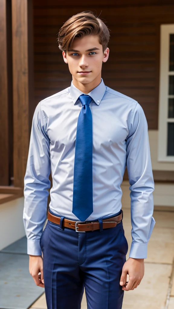 19 year old male wearing tie and lomg sleveed button up with belt and tucked in
4K HIGH REZ
Physical Description: Brown colored hair and skinny build. 5"5 and 150 LB. Blue eyes.
.