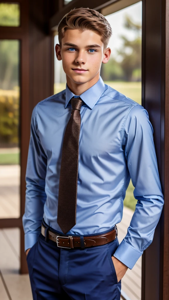 19 year old male wearing tie and lomg sleveed button up with belt and tucked in
4K HIGH REZ
Physical Description: Brown colored hair and skinny build. 5"5 and 150 LB. Blue eyes.
.
