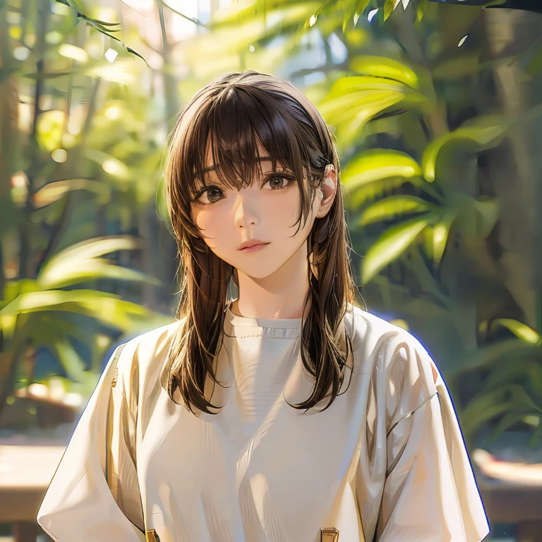 ((Highest quality)),(超High resolution),(Very detailed),(Detailed Description),((The best CG)),(masterpiece),Ultra-detailed art、(Highest quality、8K、32k、masterpiece)、(Realistic)、(Realistic:1.2)、(High resolution)、Very detailed、Very beautiful face and eyes、1 female、((Narrow eyes、Droopy eyes:1.4、fine grain))、Tight waist、Delicate body、(Highest quality、Attention to detail、Rich skin detail)、(Highest quality、8K、Oil paint:1.2)、Very detailed、(Realistic、Realistic:1.37)、Bright colors