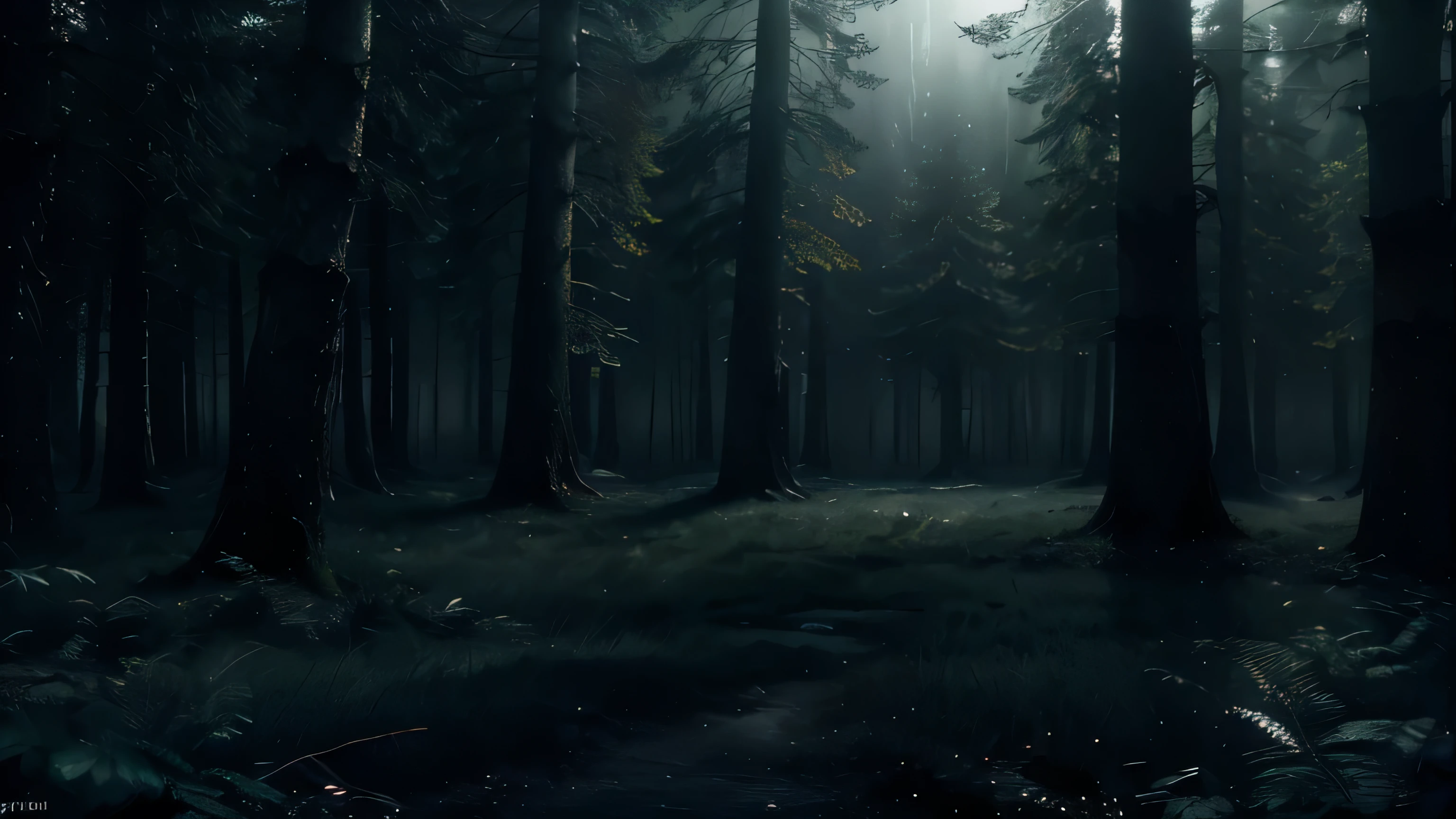 a dark mysterious forest in the night, dense fog, dark fantasy landscape, detailed moody atmosphere, glowing fog, moonlight, dramatic lighting, detailed foliage and trees, (best quality,4k,8k,highres,masterpiece:1.2),ultra-detailed,(realistic,photorealistic,photo-realistic:1.37),dramatic lighting,cinematic composition,digital painting,concept art style