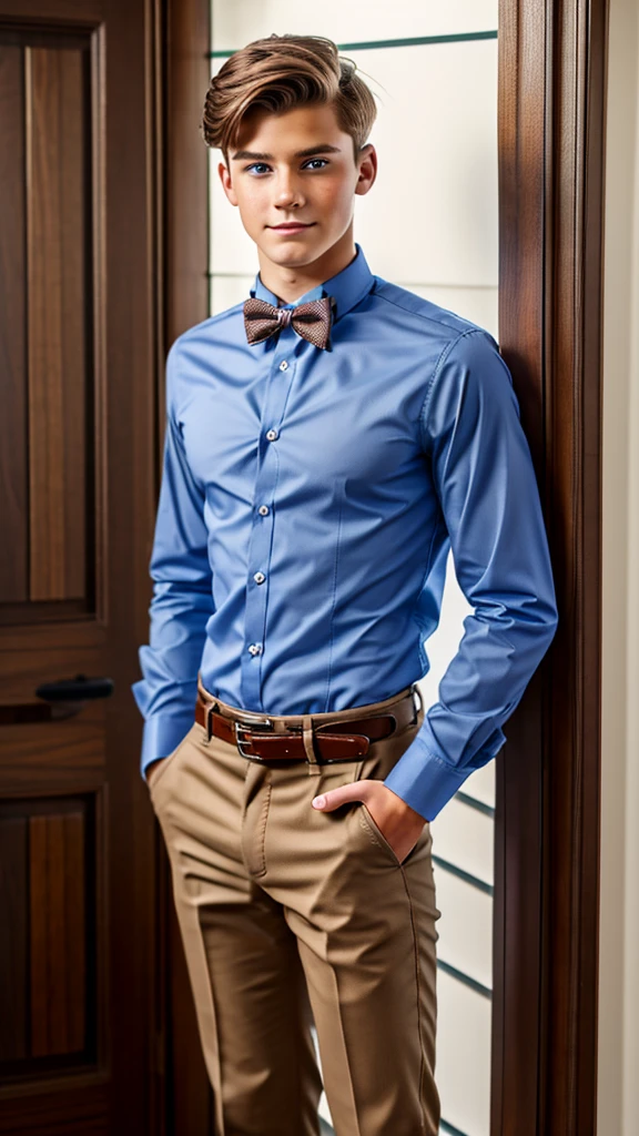 19 year old male wearing bow tie and lomg sleveed button up with belt and tucked in
4K HIGH REZ
Physical Description: Brown colored hair and skinny build. 5"5 and 150 LB. Blue eyes.
.