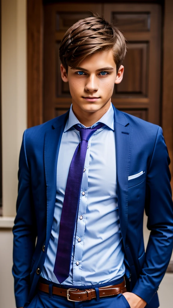 19 year old male wearing tie and lomg sleveed button up with blazer with belt and tucked in
4K HIGH REZ
Physical Description: Brown colored hair and skinny build. 5"5 and 150 LB. Blue eyes.
.