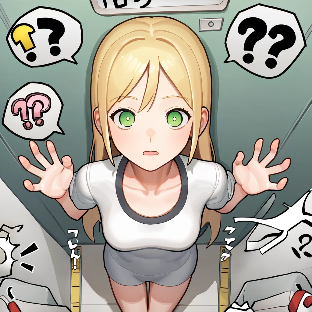 punctuation_9, punctuation_8_High above, punctuation_7_High above, punctuation_6_High above, punctuation_5_High above, punctuation_4_High above, source of breakage_アニメ,  lindo Biggs , assessment_save Woman, blonde, greeneyes,