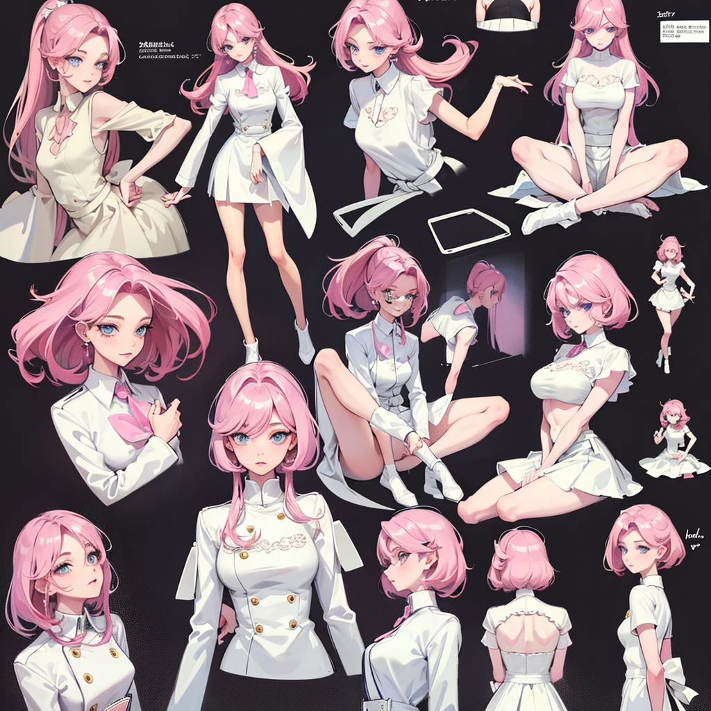 1girl,pink hair, open forehead, housewife, in the kitchen, blue eyes, slim waist, 20 years old, long legs, adult, correct anatomy, best quality, detailed eyes, high-quality hair, 2 eyes, 2 hands, correct leg anatomy, 2 legs, correct hand anatomy, long eyelashes, beautiful lips, lots of details, an adult beauty