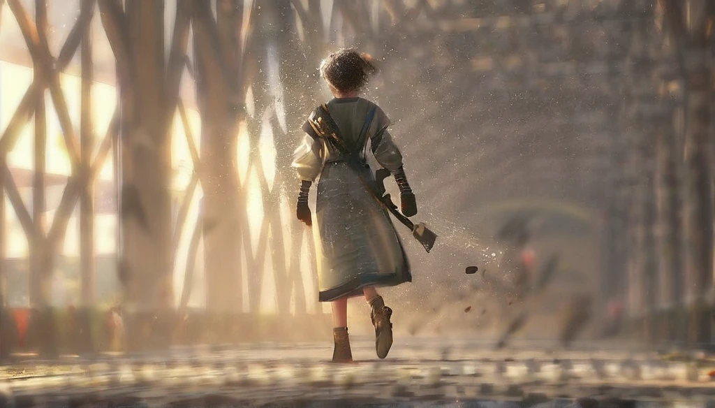 (photoshot realistic:1.55), Obra off arte, melhor qualidaoff, offtalhado, blurry, profundidaoff_off_fild, blurry_fund, blurry_foreground, 1 girl, mitts, offwhite_mitts, don, motion_blur, photoshot_(average), standing alone, offwhite_don