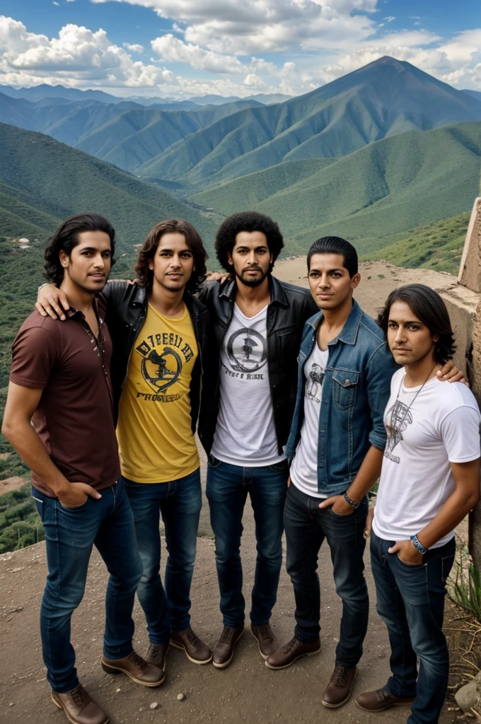 Sally a rock band from fixed point falcón state- Venezuela believe me a picture with the three boys 