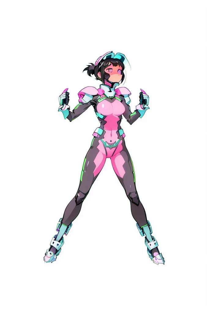 (My Hero Academia Style), (((Agnes Gru))), (((Despicable Me))), (((1Girl))), (((solo))), (((grow up))), (((female))), (((young woman))), (((teenager))), (((medium breasts))), (((wide hips)) ), (((toned thighs))), (((slightly marked muscles))), (((Futuristic White Armor with neon pink details))), (((Futuristic armor with neon pink details))), (((Futuristic armor))), (((White armor with neon pink details))), (((white armor))), (((armor with neon pink details))), (((black hair))), (((straight bangs))), (((high ponytail))), (((neon pink visor))), (((pink visor))), (((neon pink face shield visor))), (((face shield type visor))), (((pink face shield type visor))), (((neon face shield type visor))), (((perfect anatomy))), (((perfect hands))), (((perfect face))), (((super detailed))), ((((full body photo:1.5)))),