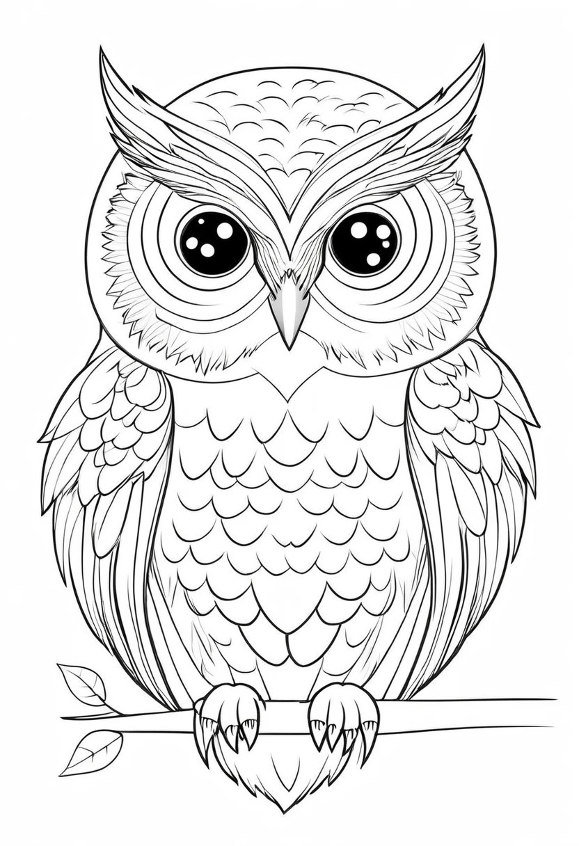 coloring page for , owl