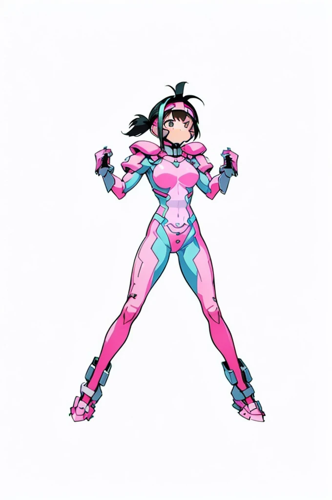 (My Hero Academia Style), (((Agnes Gru))), (((Despicable Me))), (((1Girl))), (((solo))), (((grow up))), (((female))), (((young woman))), (((teenager))), (((medium breasts))), (((wide hips)) ), (((toned thighs))), (((slightly marked muscles))), (((Futuristic White Armor with neon pink details))), (((Futuristic armor with neon pink details))), (((Futuristic armor))), (((White armor with neon pink details))), (((white armor))), (((armor with neon pink details))), (((black hair))), (((straight bangs))), (((high ponytail))), (((neon pink visor))), (((pink visor))), (((neon pink face shield visor))), (((face shield type visor))), (((pink face shield type visor))), (((neon face shield type visor))), (((perfect anatomy))), (((perfect hands))), (((perfect face))), (((super detailed))), ((((full body photo:1.5)))),