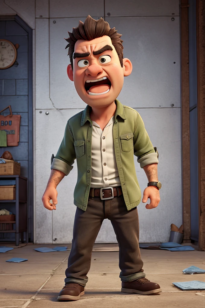 Angry and arrogant man screaming